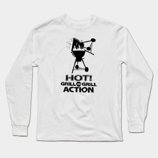 Hot Grill on Grill Action Long Sleeve T-Shirt